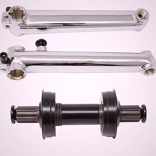 PRO+ Bicycle 3PC CR-MO Crank Set 175mm USA/BB 8t BMX MTB Bike Chrome