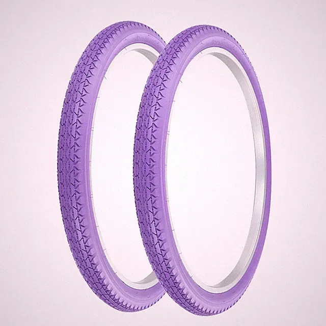 PRO+ Bicycle Tire 26" x 2.125" All Purple (2) Tires Diamond Style 26" Bicycles